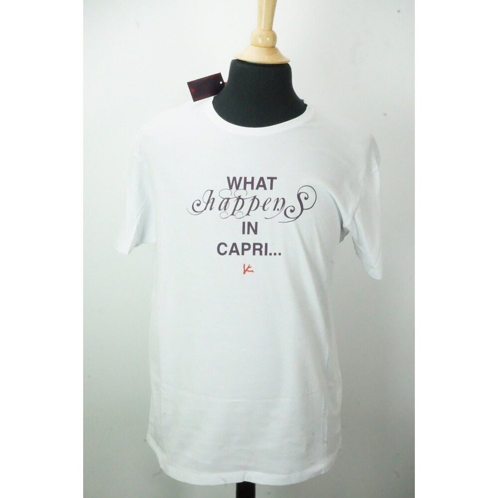 Isaia Napoli What Happens in Capri Goes Everywhere Cotton T Shirt 3XL BRAND NEW